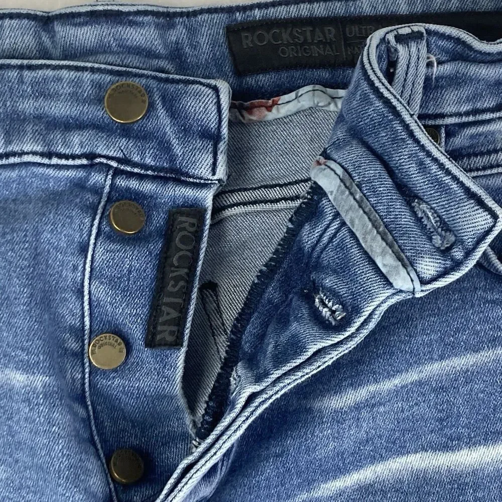 Rockstar Original Ultra Slim Natural Selection Project Distressed Shorts Size 40
